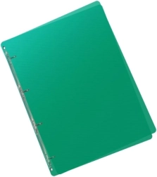 Polipropilén A5 gyűrűskönyv 4 gyűrűvel, Lines, zöld