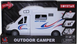 Fehér interaktív lakóautó fényekkel és hangokkal