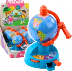 Mini földgömb forgó fogaskerékkel és mozgó repülőgéppel