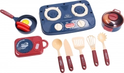 Konyhai készlet főzővel, edényekkel és élelmiszerekkel