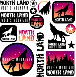 Vasalható matricák – farkasok 15 × 21 cm