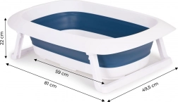 Összecsukható gyermek fürdetőkád leeresztővel – Ecotoys – Fudge