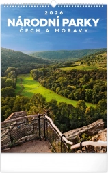Csehországi és Morva Nemzeti Parkok fali naptár 2026