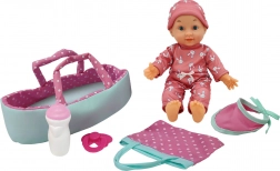 Puha baba hordtáskával 30 cm