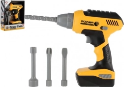 Gyerek akkumulátoros fúrógép hanggal és cserélhető bitekkel