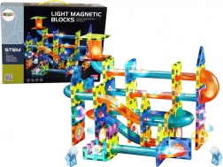 Világító mágneses golyópálya, 110 darab