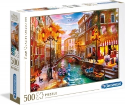 Magas minőségű 500 darabos puzzle – Naplemente Velence felett