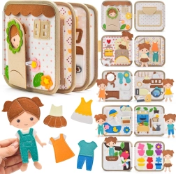 2Kids Toys érzékelést fejlesztő busy könyv: Babaház babával