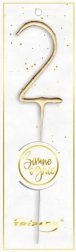 Csillagszóró 2-es szám, 16,5 cm, arany
