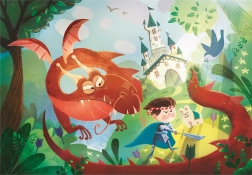 Clementoni Puzzle Sárkány és Lovag 180 darab