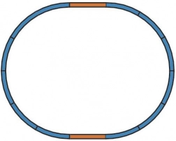 Piko A sínkészlet – alap ovális H0