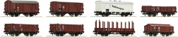 Roco nyolcrészes DRG teherkocsikészlet H0