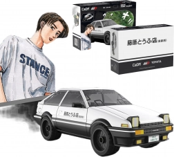 CaDA Toyota AE86 Trueno Initial D építőkészlet – fehér városi autó, 72 darab
