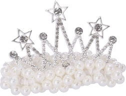 Díszítő hajgumi gyöngyökkel – Korona
