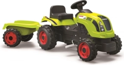 CLAAS pedálos traktor zöld pótkocsival