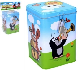 Pénztár KRTEK fémből, zárral 11 × 15 cm