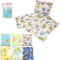 Bölcsőbe vagy kiságyba való szett mackó mintával