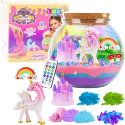 Kreatív DIY terrárium egyszarvúval és távirányítós LED lámpával