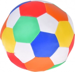 Puha, színes textil labda ökobőrből, 15 cm