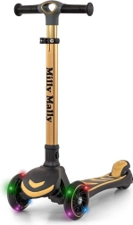 MILLY MALLY Boogie Golden gyerek háromkerekű roller LED kerekekkel
