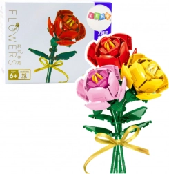 Építőkészlet rózsa masnival – 92 darab