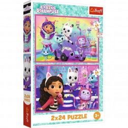 Puzzle 2x24 Játék Gabby-val - Gabby Háza Tref 34433