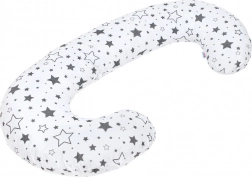 Univerzális C alakú szoptatós párna New Baby – szürke csillagok