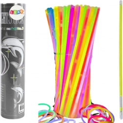 Fluoreszkáló karkötők 100 db - sok színben, sötétben világítók