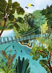 Puzzle Pieces & Peace Modré Pololy Új-Zéland 500 darab