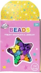 Csillag alakú gyöngyszett zsinórral, 1 m