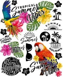 Nyári vasalható applikáció – nagy ív 20 × 30 cm