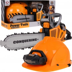 Elektromos motoros fűrész sisakkal