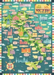 Puzzle Olaszország térképe - Olasz Borászati Túravezetés 1000 darab