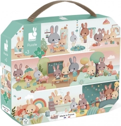 Janod puzzle bőröndben – Az én napom – 24 darab