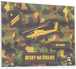 A számjegyek táblája Helikopter motívummal