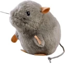 Szürke plüss egérke 13 cm