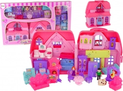 Műanyag rózsaszín kunyhó villa világítással