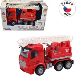 Létraemelős lendkerekes tűzoltóautó, 16 cm