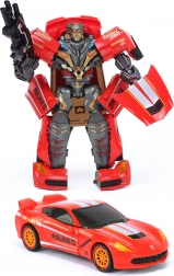 autórobot fénnyel és hanggal 20 cm – átalakuló rendőrautó