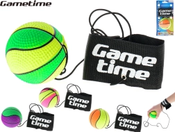 Gametime edzőlabda gumival, 6 cm, csuklópánttal