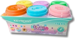 Keyroad gyurma, 6 pasztell szín, 450 g