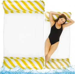 Felfújható vízi hintaháló fehér-sárga 120x70cm