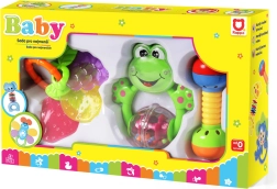 3 darabos babacsörgő és rágóka készlet