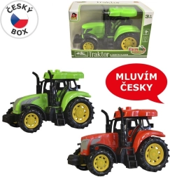 Traktor magyar hanggal, fénnyel és hanggal, 14 cm