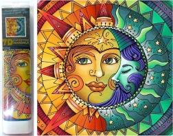 Gyémánt festészet 7D Hold és Nap 30x30 cm