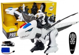 Interaktív robotikus fehér tyrannosaurus