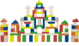 BABU fa építőkockák vödörben, 100 db