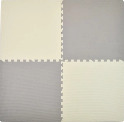 Humbi habszivacs puzzle játszószőnyeg krém-szürke 62 × 62 × 1 cm 4 db