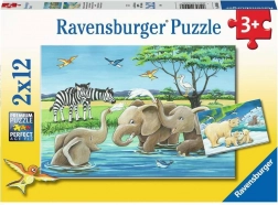 Ravensburger puzzle Állatkölykök 2×12 darab