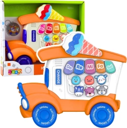 Oktató gyermek elektromos zongorácska Lodziarnia – narancssárga